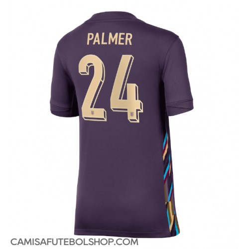 Camisa de time de futebol Inglaterra Cole Palmer #24 Replicas 2º Equipamento Feminina Europeu 2024 Manga Curta